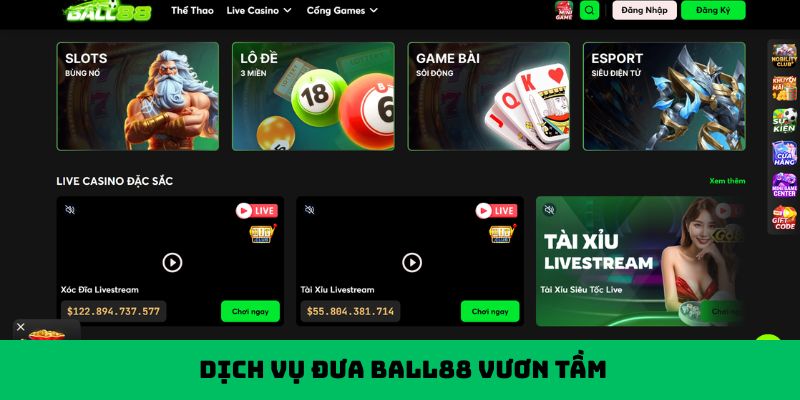 Dịch vụ đưa Ball88 vươn tầm
